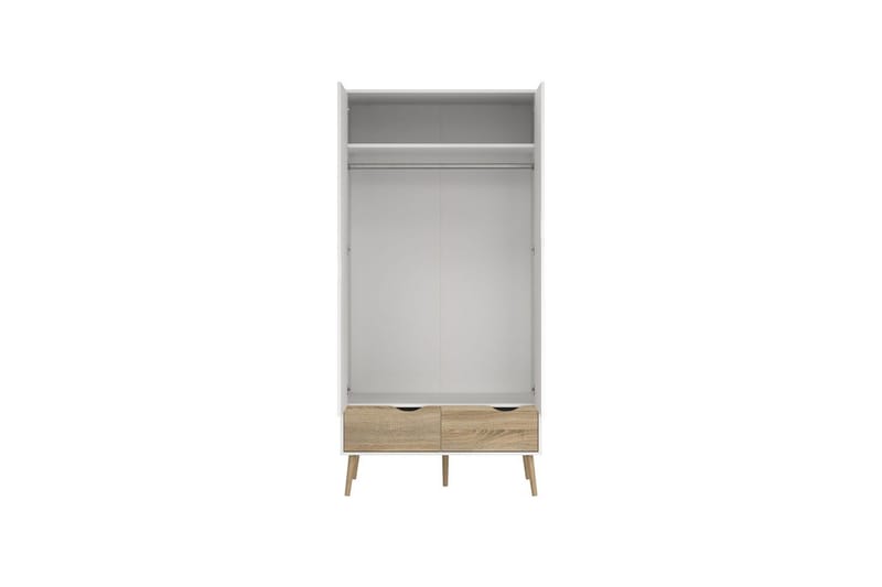 Hostafranc Garderobeskap 98,7x200,1 cm - Hvit - Oppbevaring - Klesoppbevaring - Garderober & garderobesystem - Garderobeskap & klesskap