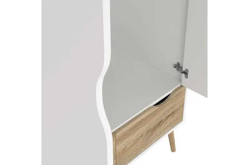 Hostafranc Garderobeskap 98,7x200,1 cm - Hvit - Oppbevaring - Klesoppbevaring - Garderober & garderobesystem - Garderobeskap & klesskap