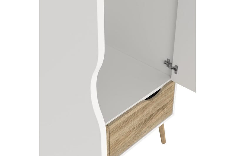 Hostafranc Garderobeskap 98,7x200,1 cm - Hvit - Oppbevaring - Klesoppbevaring - Garderober & garderobesystem - Garderobeskap & klesskap