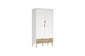 Hostafranc Garderobeskap 98,7x200,1 cm - Hvit - Oppbevaring - Klesoppbevaring - Garderober & garderobesystem - Garderobeskap & klesskap