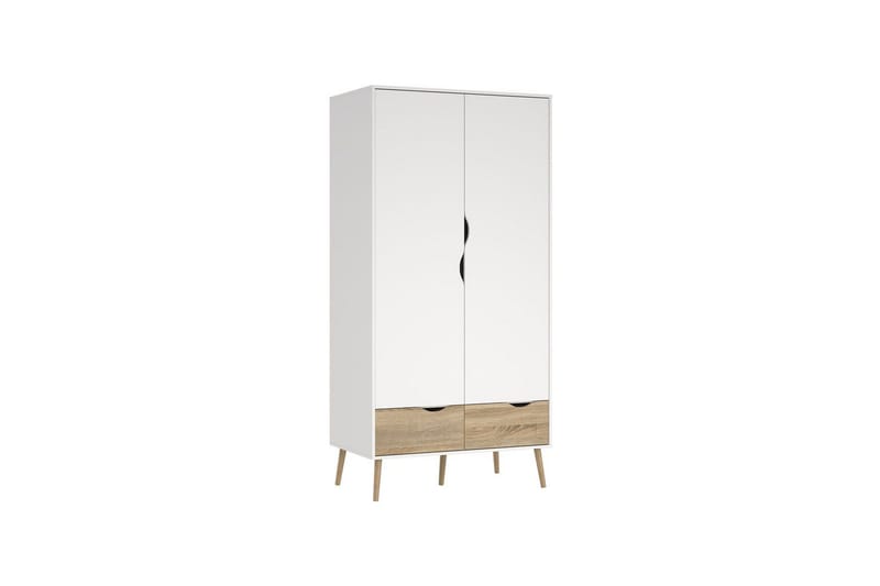 Hostafranc Garderobeskap 98,7x200,1 cm - Hvit - Oppbevaring - Klesoppbevaring - Garderober & garderobesystem - Garderobeskap & klesskap