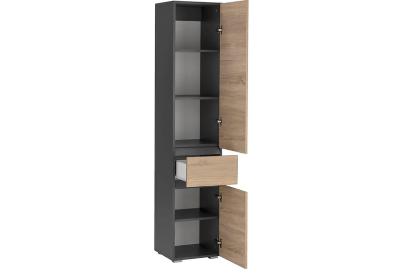 Hudnall Garderobe 38x35 cm Høy - Antrasitt/Hvit - Oppbevaring - Klesoppbevaring - Garderober & garderobesystem