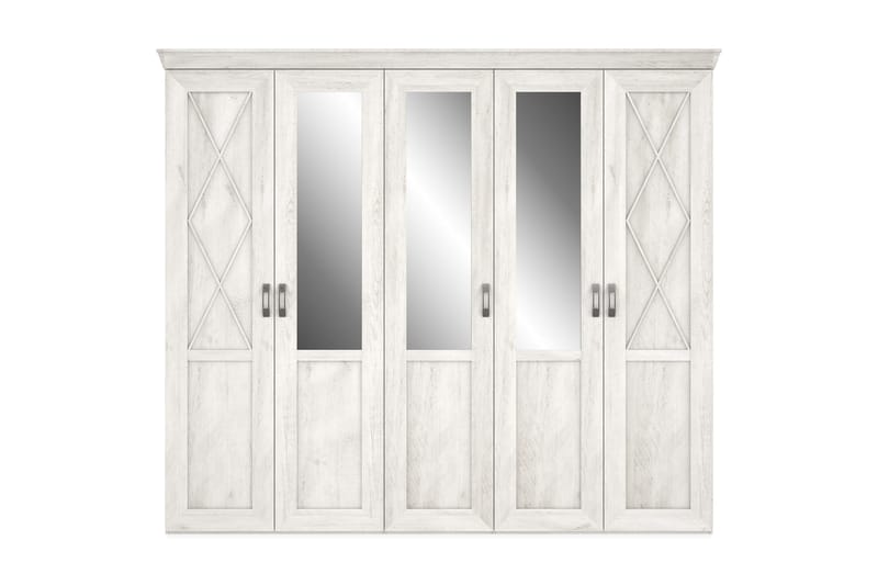 Hurlston Garderobe 255 cm, Hvit