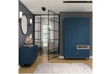 Includo Garderobe 120x205 cm - Blå - Oppbevaring - Klesoppbevaring - Garderober & garderobesystem