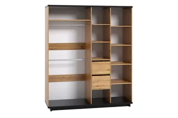 Ines Garderobe 60x180 cm - Eik/Svart - Oppbevaring - Klesoppbevaring - Garderober & garderobesystem