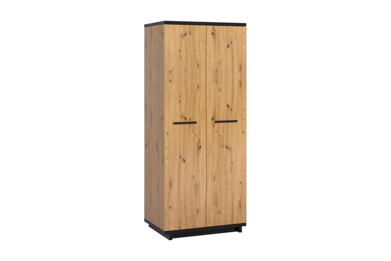 Ines Garderobe 60x90 cm - Eik/Svart - Oppbevaring - Klesoppbevaring - Garderober & garderobesystem