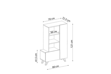 Agostina Skohylle Garderobe 80x121 cm Lys brun - Hanah Home - Oppbevaring - Klesoppbevaring - Garderober & garderobesystem - Innredning garderobe - Skohylle garderobe