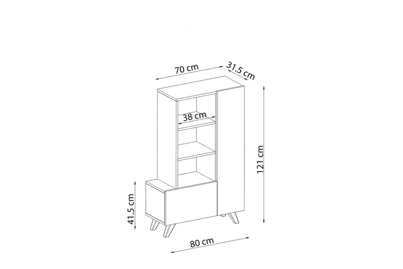 Agostina Skohylle Garderobe 80x121 cm Hvit - Hanah Home - Oppbevaring - Klesoppbevaring - Garderober & garderobesystem - Innredning garderobe - Skohylle garderobe