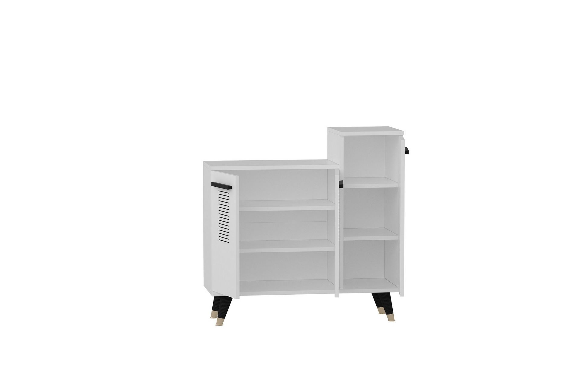 Asimo Skohylle Garderobeskap 90x90,6 cm Hvit - Hanah Home - Oppbevaring - Klesoppbevaring - Garderober & garderobesystem - Innredning garderobe - Skohylle garderobe