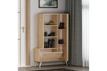 Agostina Skohylle Garderobe 80x121 cm Lys brun - Hanah Home - Oppbevaring - Klesoppbevaring - Garderober & garderobesystem - Innredning garderobe - Skohylle garderobe