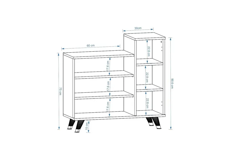 Asimo Skohylle Garderobe 90x90,6 cm Brun/Hvit - Hanah Home - Oppbevaring - Klesoppbevaring - Garderober & garderobesystem - Innredning garderobe - Skohylle garderobe