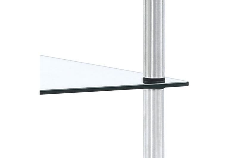 Hylle 3 etasjer gjennomsiktig 40x40x67 cm herdet glass - Oppbevaring - Klesoppbevaring - Garderober & garderobesystem - Innredning garderobe - Hylleplan til garderobe