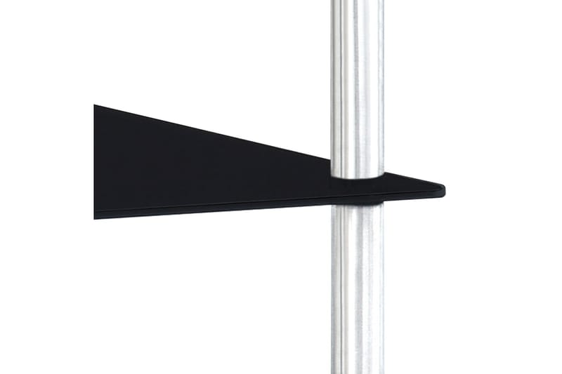 Hylle 4 etasjer svart 40x40x100 cm herdet glass - Oppbevaring - Klesoppbevaring - Garderober & garderobesystem - Innredning garderobe - Hylleplan til garderobe