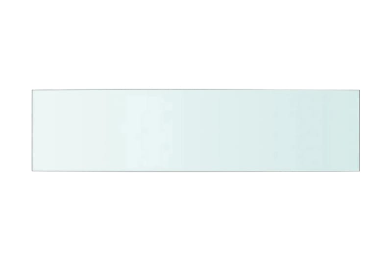 Hyllepanel klart glass 60x15 cm - Hylleplan til garderobe - Hylleplan & hyllekonsoll