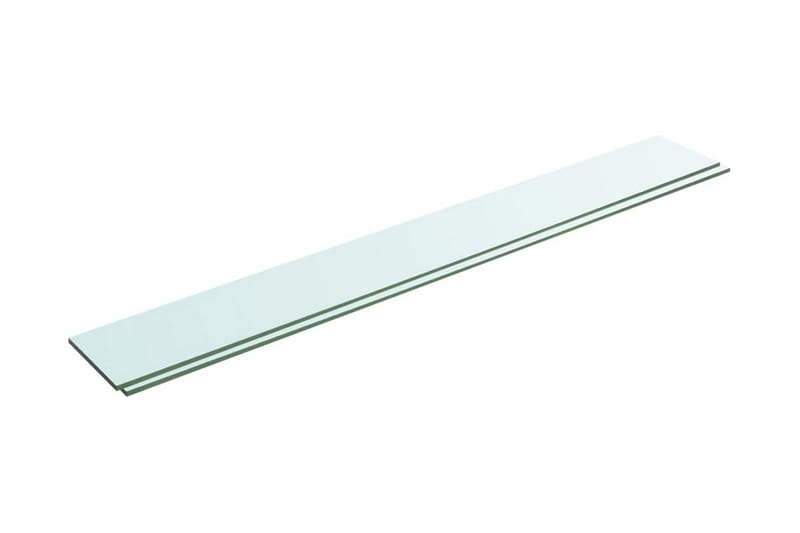 Hyllepaneler 2 stk klart glass 100x12 cm - Oppbevaring - Klesoppbevaring - Garderober & garderobesystem - Innredning garderobe - Hylleplan til garderobe