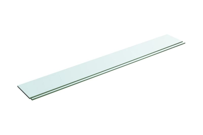 Hyllepaneler 2 stk klart glass 100x12 cm - Hylleplan & hyllekonsoll - Hylleplan til garderobe