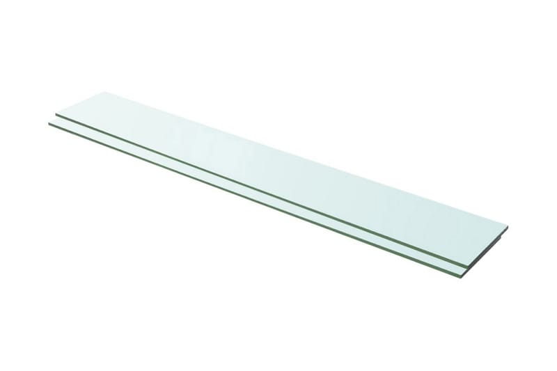 Hyllepaneler 2 stk klart glass 100x15 cm - Oppbevaring - Klesoppbevaring - Garderober & garderobesystem - Innredning garderobe - Hylleplan til garderobe