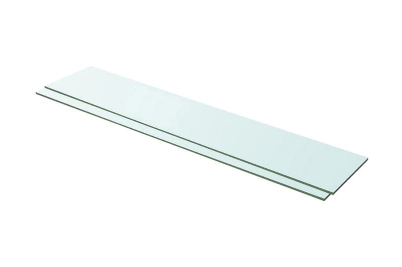 Hyllepaneler 2 stk klart glass 100x20 cm - Oppbevaring - Klesoppbevaring - Garderober & garderobesystem - Innredning garderobe - Hylleplan til garderobe
