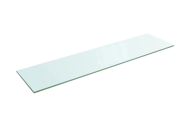 Hyllepaneler 2 stk klart glass 100x25 cm - Hylleplan til garderobe - Hylleplan & hyllekonsoll