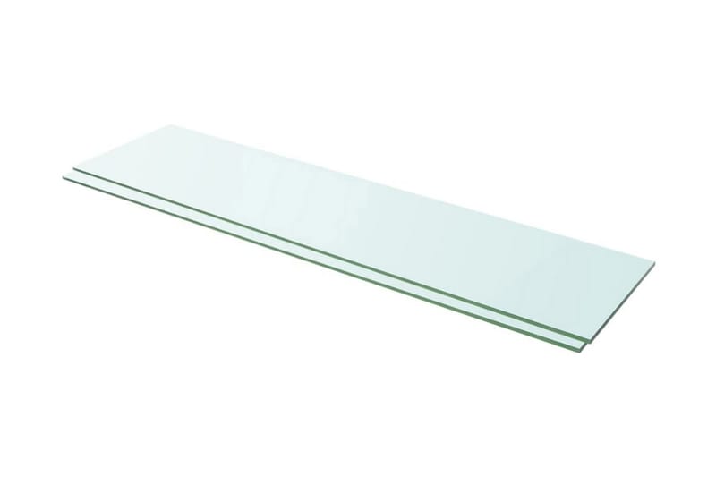 Hyllepaneler 2 stk klart glass 100x25 cm - Oppbevaring - Klesoppbevaring - Garderober & garderobesystem - Innredning garderobe - Hylleplan til garderobe
