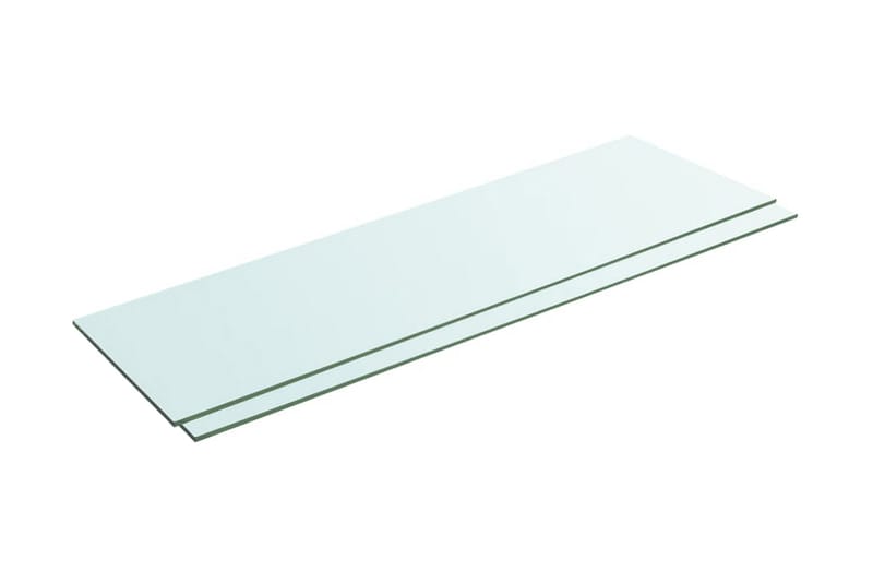 Hyllepaneler 2 stk klart glass 100x30 cm - Hylleplan til garderobe - Hylleplan & hyllekonsoll