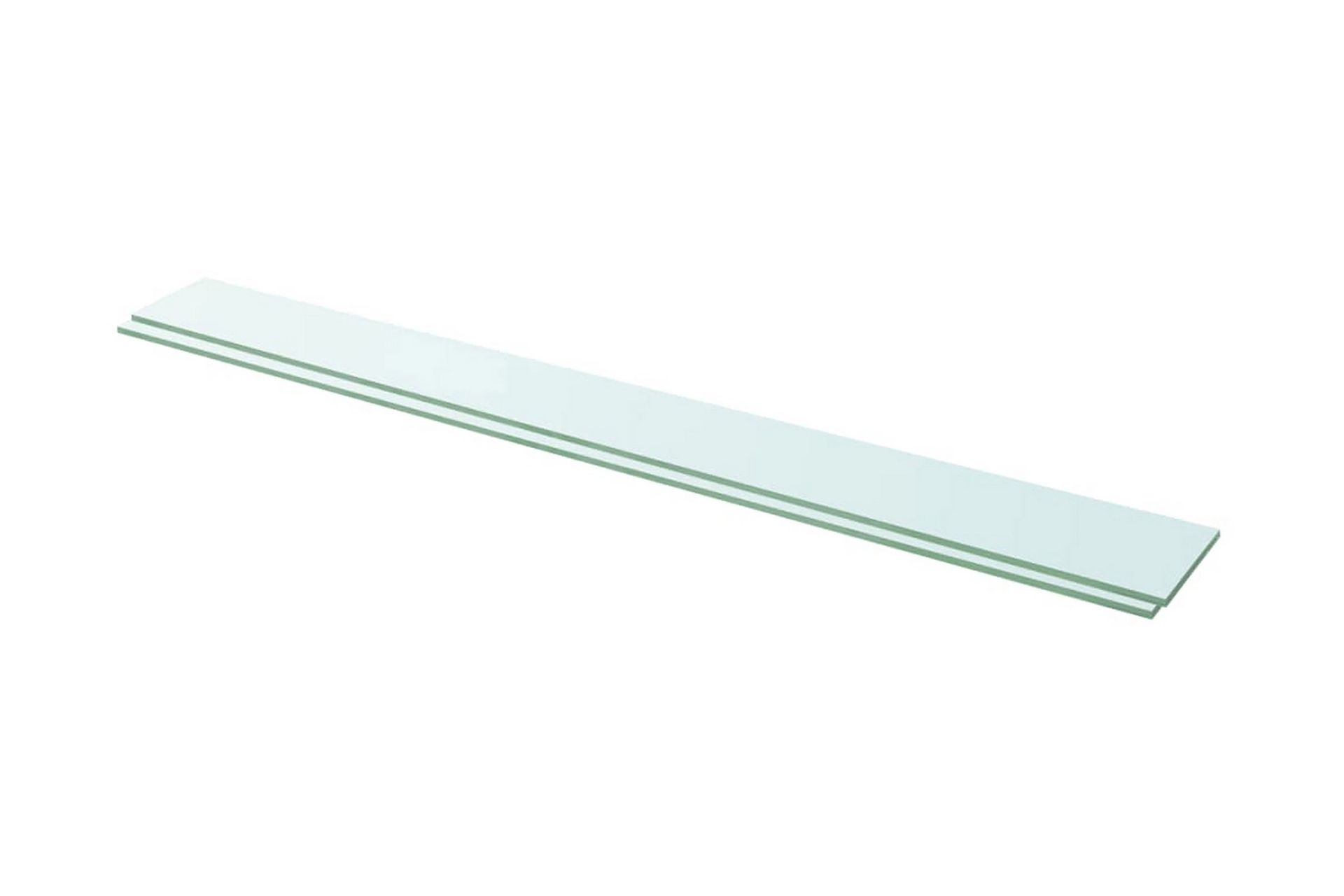 Hyllepaneler 2 stk klart glass 110x12 cm - Oppbevaring - Klesoppbevaring - Garderober & garderobesystem - Innredning garderobe - Hylleplan til garderobe