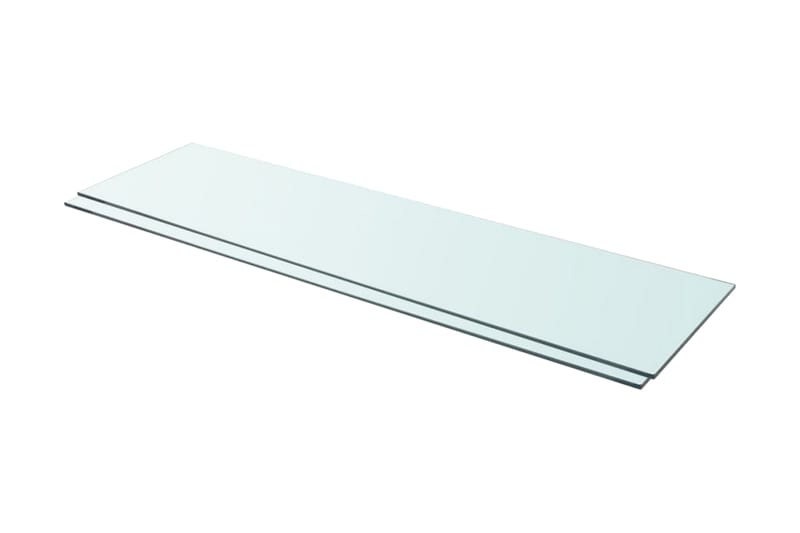 Hyllepaneler 2 stk klart glass 110x30 cm - Oppbevaring - Klesoppbevaring - Garderober & garderobesystem - Innredning garderobe - Hylleplan til garderobe