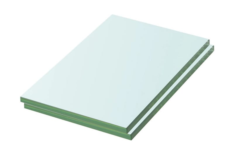 Hyllepaneler 2 stk klart glass 20x12 cm - Oppbevaring - Klesoppbevaring - Garderober & garderobesystem - Innredning garderobe - Hylleplan til garderobe
