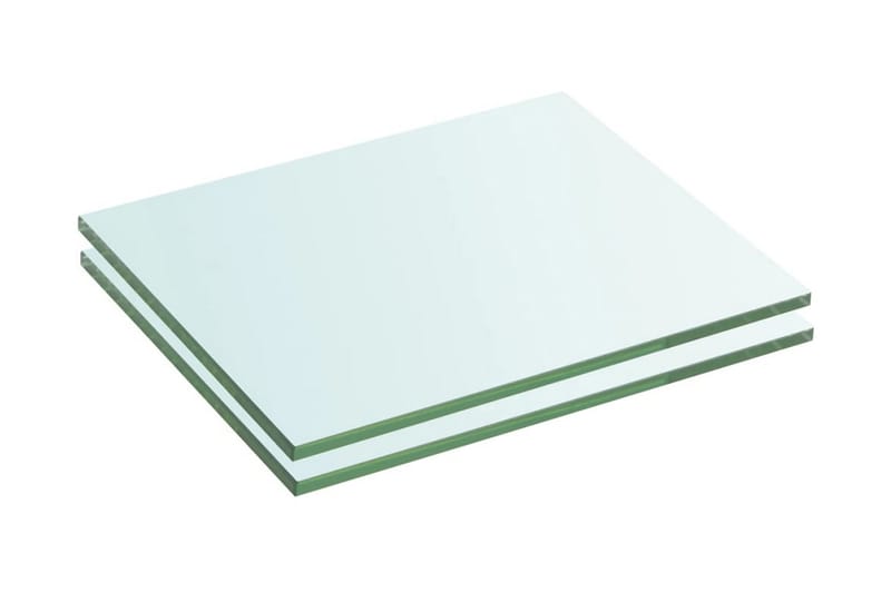 Hyllepaneler 2 stk klart glass 20x20 cm - Oppbevaring - Klesoppbevaring - Garderober & garderobesystem - Innredning garderobe - Hylleplan til garderobe
