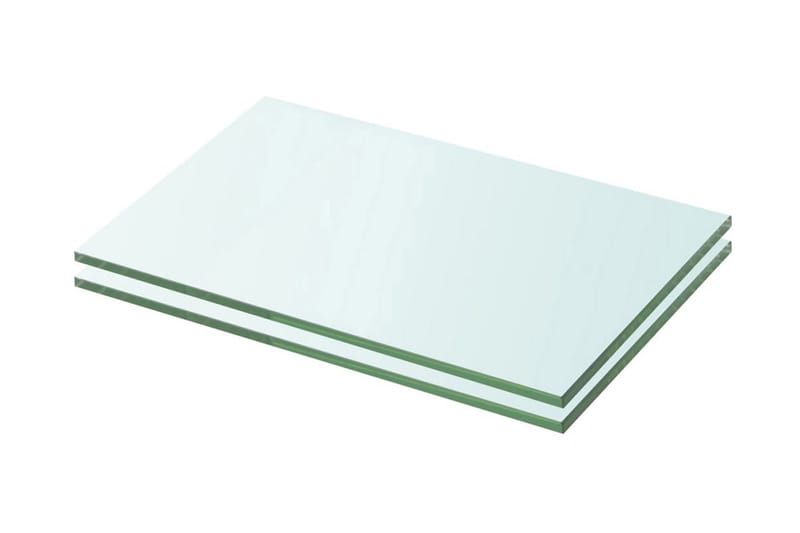 Hyllepaneler 2 stk klart glass 20x25 cm - Oppbevaring - Klesoppbevaring - Garderober & garderobesystem - Innredning garderobe - Hylleplan til garderobe