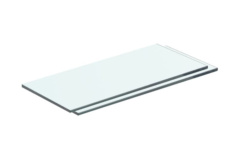 Hyllepaneler 2 stk klart glass 40x12 cm - Oppbevaring - Klesoppbevaring - Garderober & garderobesystem - Innredning garderobe - Hylleplan til garderobe
