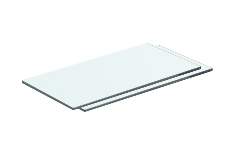 Hyllepaneler 2 stk klart glass 40x15 cm - Oppbevaring - Klesoppbevaring - Garderober & garderobesystem - Innredning garderobe - Hylleplan til garderobe