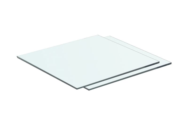 Hyllepaneler 2 stk klart glass 40x30 cm - Oppbevaring - Klesoppbevaring - Garderober & garderobesystem - Innredning garderobe - Hylleplan til garderobe