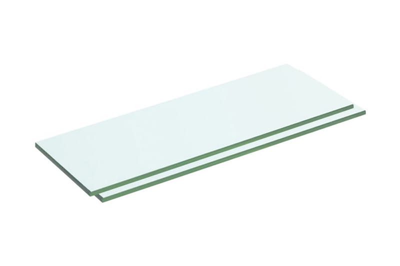 Hyllepaneler 2 stk klart glass 50x12 cm - Oppbevaring - Klesoppbevaring - Garderober & garderobesystem - Innredning garderobe - Hylleplan til garderobe