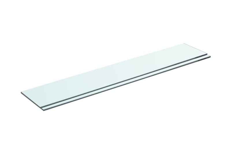 Hyllepaneler 2 stk klart glass 70x12 cm - Hylleplan til garderobe - Hylleplan & hyllekonsoll