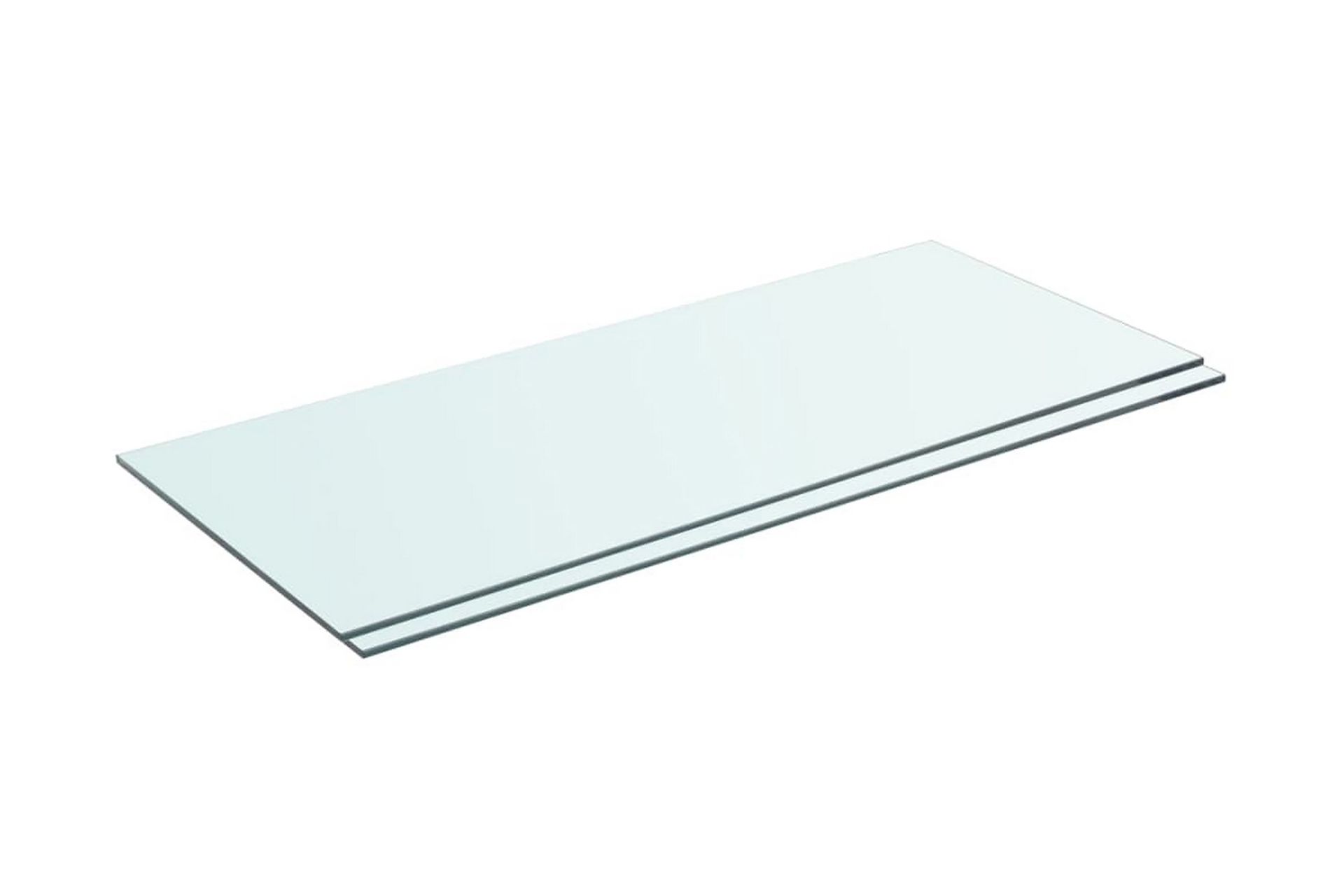 Hyllepaneler 2 stk klart glass 70x30 cm - Oppbevaring - Klesoppbevaring - Garderober & garderobesystem - Innredning garderobe - Hylleplan til garderobe