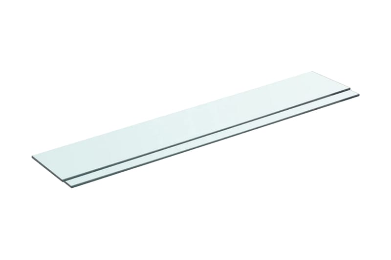 Hyllepaneler 2 stk klart glass 80x12 cm - Oppbevaring - Klesoppbevaring - Garderober & garderobesystem - Innredning garderobe - Hylleplan til garderobe