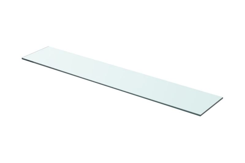 Hyllepaneler 2 stk klart glass 80x15 cm - Oppbevaring - Klesoppbevaring - Garderober & garderobesystem - Innredning garderobe - Hylleplan til garderobe