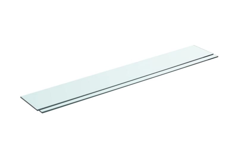 Hyllepaneler 2 stk klart glass 90x12 cm - Hylleplan til garderobe - Hylleplan & hyllekonsoll