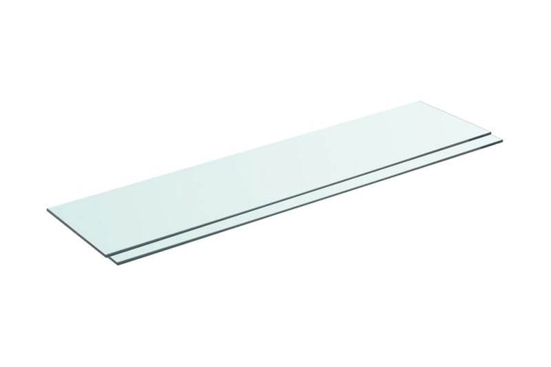 Hyllepaneler 2 stk klart glass 90x20 cm - Oppbevaring - Klesoppbevaring - Garderober & garderobesystem - Innredning garderobe - Hylleplan til garderobe