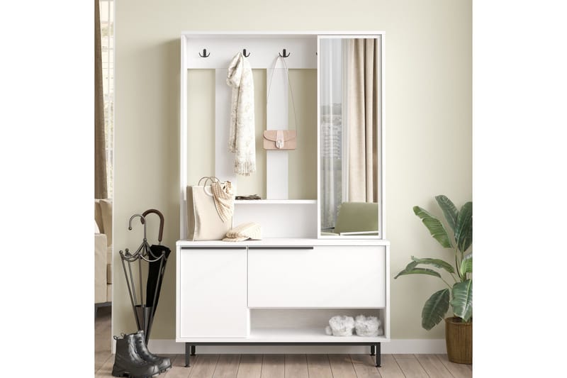 Liyakat Gangmøbel - Hvit - Oppbevaring - Klesoppbevaring - Garderober & garderobesystem - Innredning garderobe - Kurvstativ