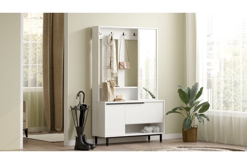 Liyakat Gangmøbel - Hvit - Oppbevaring - Klesoppbevaring - Garderober & garderobesystem - Innredning garderobe - Kurvstativ