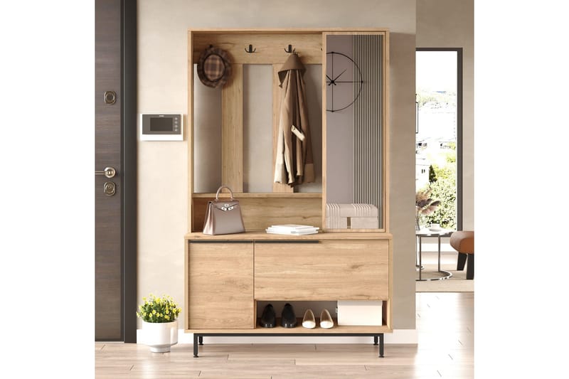 Liyakat Gangmøbel - Valnøtt - Oppbevaring - Klesoppbevaring - Garderober & garderobesystem - Innredning garderobe - Kurvstativ