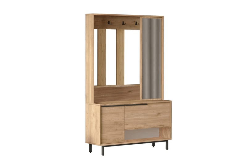 Liyakat Gangmøbel - Valnøtt - Oppbevaring - Klesoppbevaring - Garderober & garderobesystem - Innredning garderobe - Kurvstativ