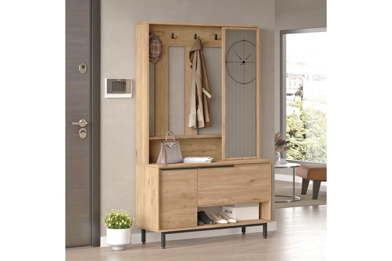 Liyakat Gangmøbel - Valnøtt - Oppbevaring - Klesoppbevaring - Garderober & garderobesystem - Innredning garderobe - Kurvstativ