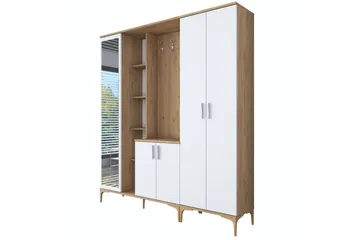 Lukkha Gangmøbel - Valnøtt/Hvit - Oppbevaring - Klesoppbevaring - Garderober & garderobesystem - Innredning garderobe - Kurvstativ