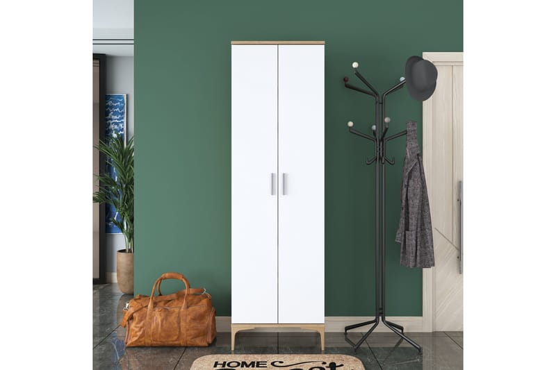 Lukkha Gangmøbel - Valnøtt/Hvit - Oppbevaring - Klesoppbevaring - Garderober & garderobesystem - Innredning garderobe - Kurvstativ