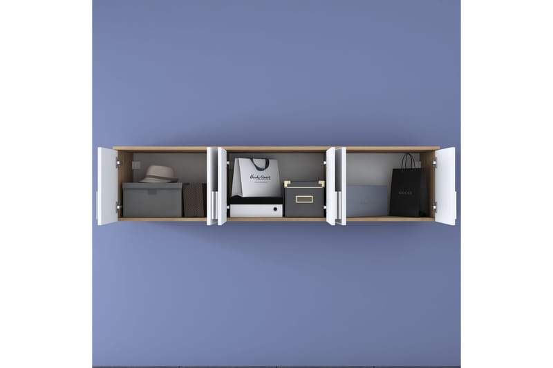 Lukkha Gangmøbel - Valnøtt/Hvit - Oppbevaring - Klesoppbevaring - Garderober & garderobesystem - Innredning garderobe - Kurvstativ