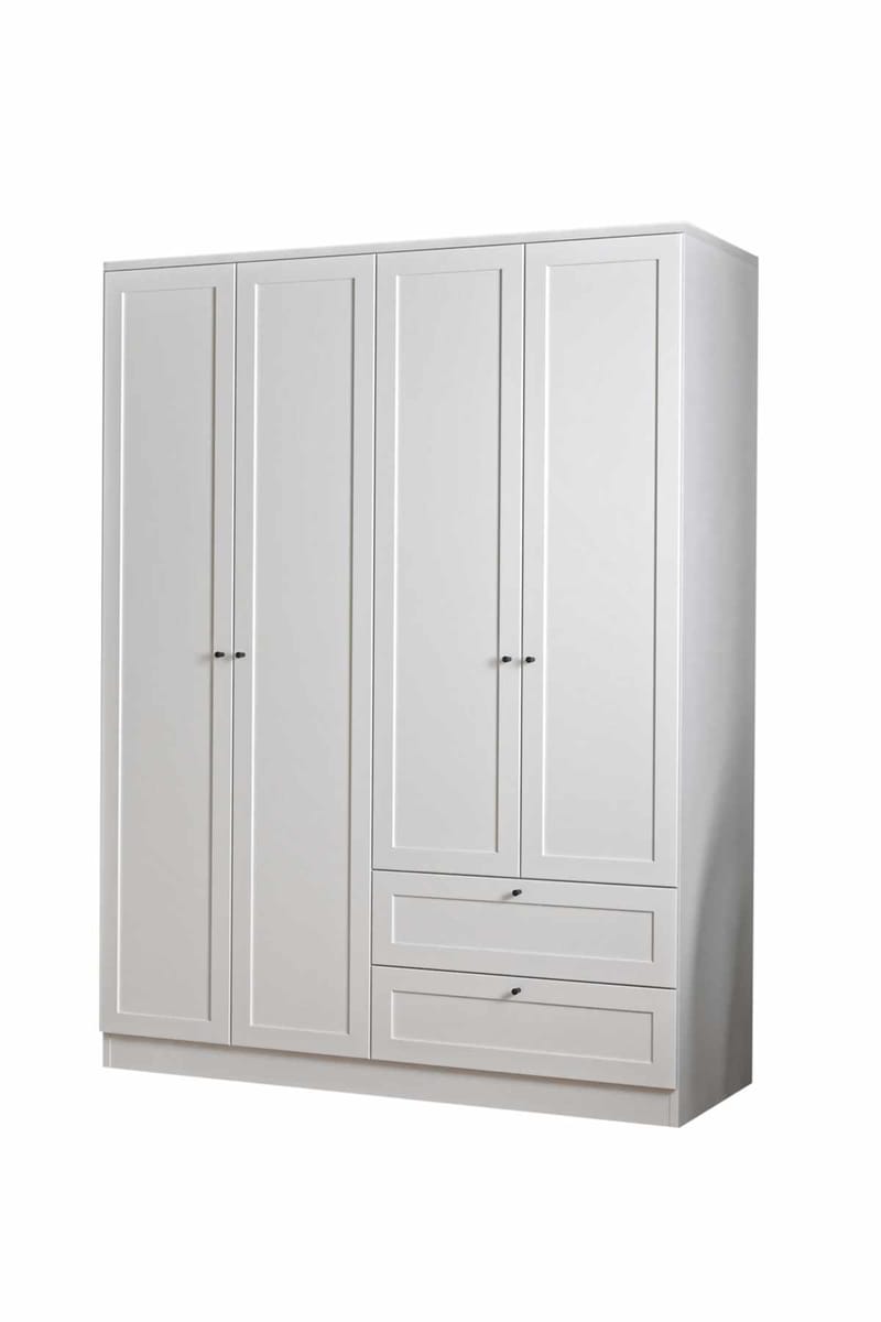 Interlaken garderobe 137x210 cm - Hvit - Oppbevaring - Klesoppbevaring - Garderober & garderobesystem - Garderobeskap & klesskap