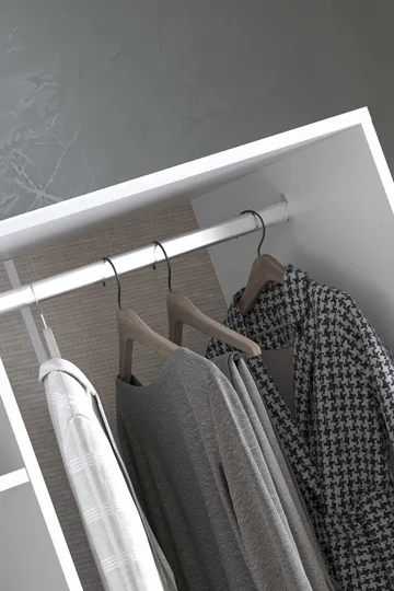 Interlaken garderobe 205x210 cm - Hvit - Oppbevaring - Klesoppbevaring - Garderober & garderobesystem - Garderobeskap & klesskap